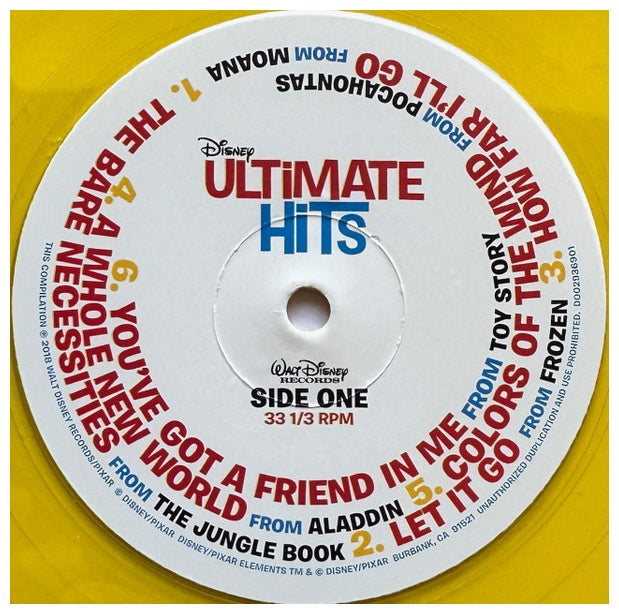 DISNEY ULTIMATE HITS - VARIOUS ARTISTS (TRANSLUCENT YELLOW VINYL) | VINILO