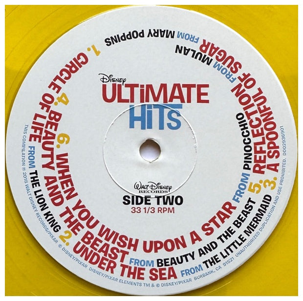 DISNEY ULTIMATE HITS - VARIOUS ARTISTS (TRANSLUCENT YELLOW VINYL) | VINILO