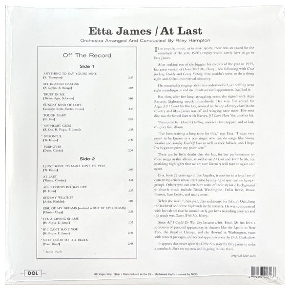 ETTA JAMES - AT LAST! (ORANGE VINYL) | VINILO