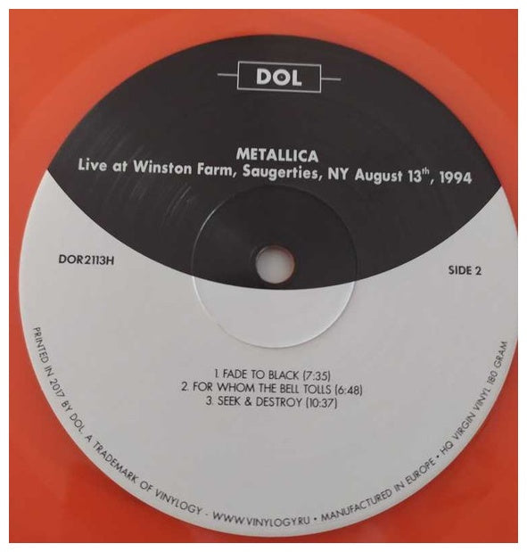 METALLICA - LIVE AT WINSTON FARM SAUGERTIES: NY AUGUST 13 1994 (ORANGE VINYL) | VINILO