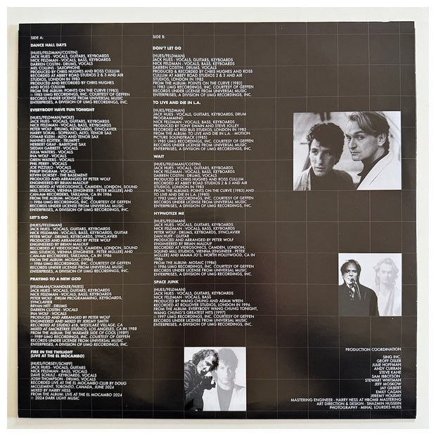 WANG CHUNG - DARK MATTER: BIG HITS AND NEAR MISSES (CLEAR/BLACK SPECKLE VINYL) | VINILO