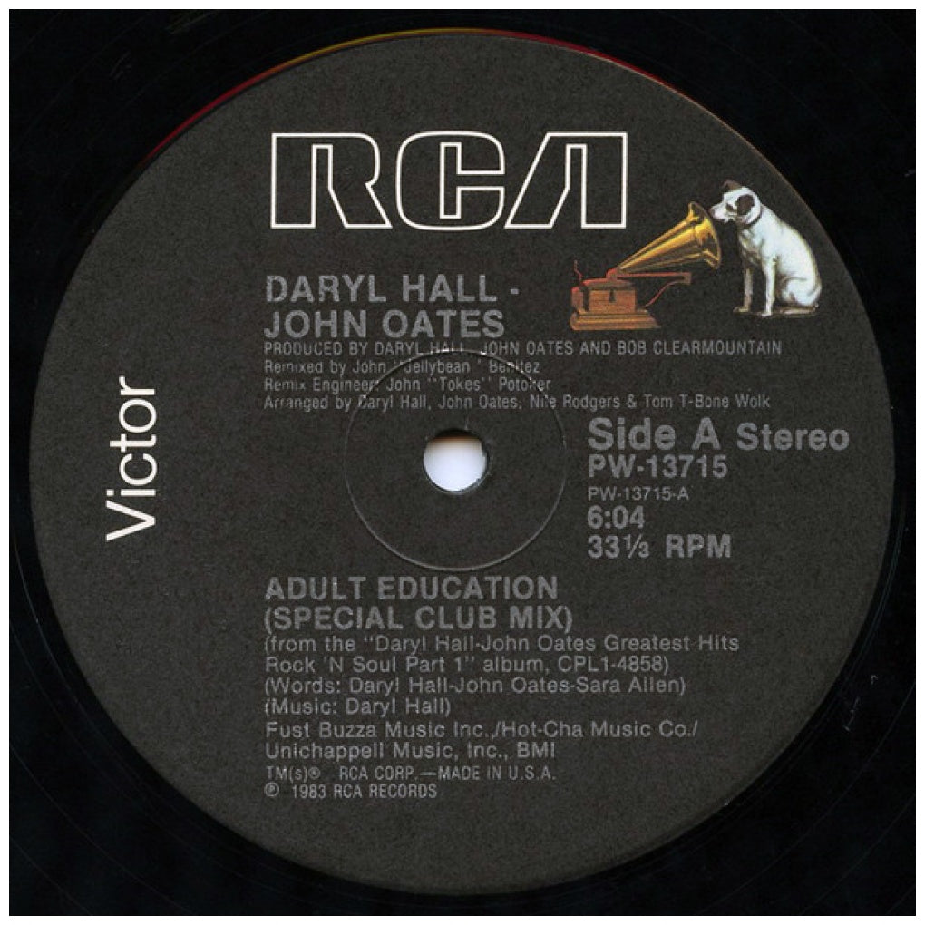 DARYL HALL & JOHN OATES - ADULT EDUCATION/MANEATER | 12" MAXI SINGLE VINILO USADO