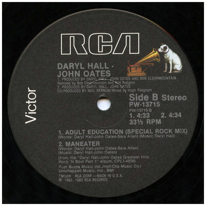 DARYL HALL & JOHN OATES - ADULT EDUCATION/MANEATER | 12" MAXI SINGLE VINILO USADO