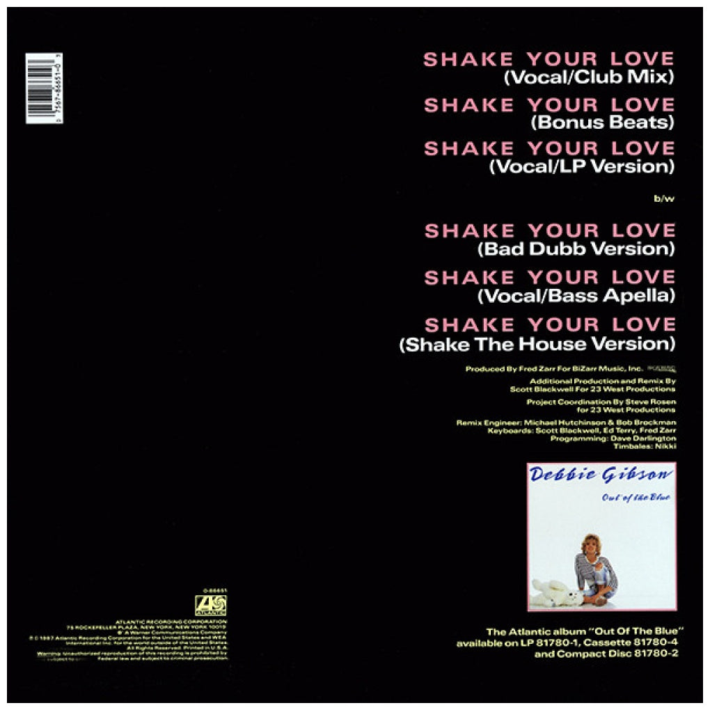 DEBBIE GIBSON - SHAKE YOUR LOVE | 12" MAXI SINGLE VINILO USADO