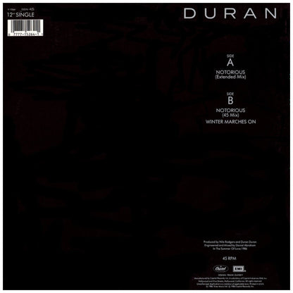 DURAN DURAN - NOTORIOUS | 12" MAXI SINGLE VINILO USADO