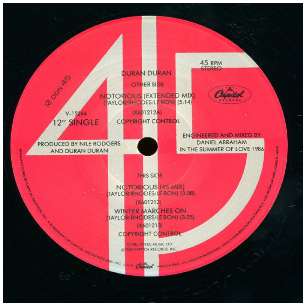 DURAN DURAN - NOTORIOUS | 12" MAXI SINGLE VINILO USADO