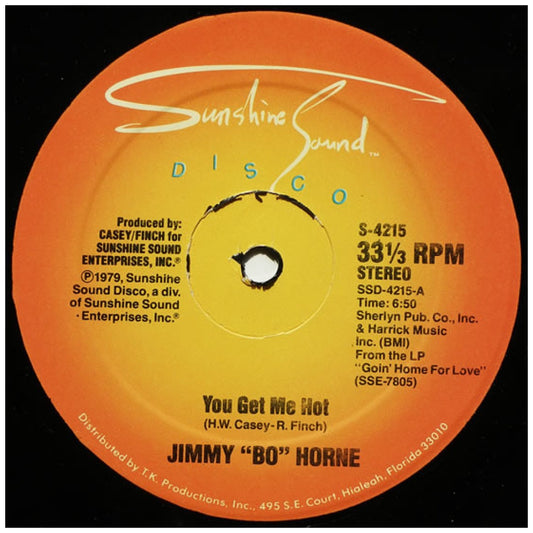 JIMMY "BO" HORNE - YOU GET ME HOT | 12" MAXI SINGLE VINILO USADO