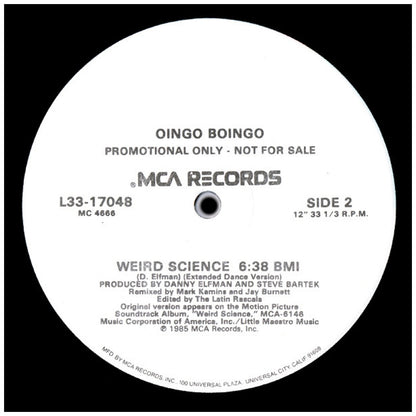 OINGO BONGO - WEIRD SCIENCE | 12" MAXI SINGLE VINILO USADO