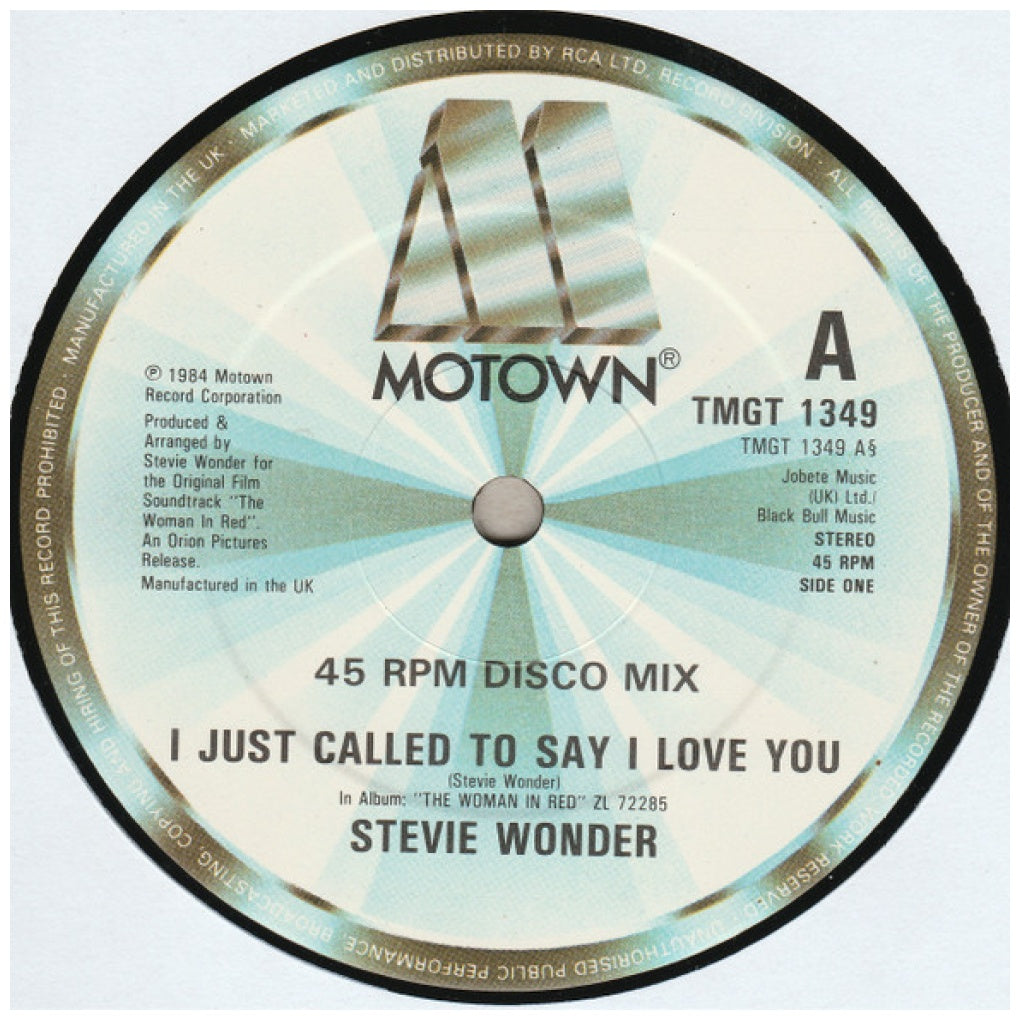 STEVIE WONDER - I JUST CALL TO SAY I LOVE YOU (VDE-NUEVO/SELLADO) | 12" MAXI SINGLE VINILO USADO