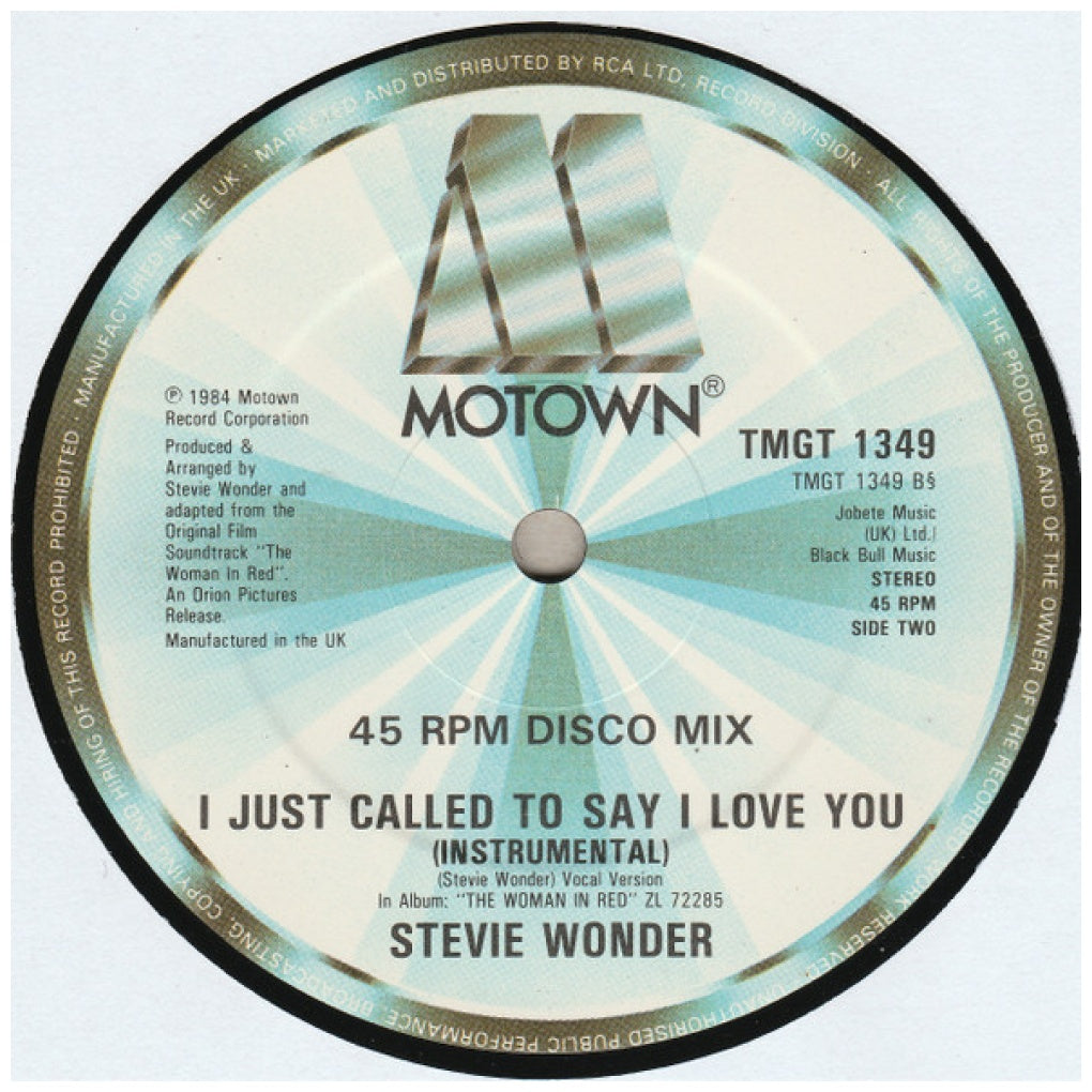 STEVIE WONDER - I JUST CALL TO SAY I LOVE YOU (VDE-NUEVO/SELLADO) | 12" MAXI SINGLE VINILO USADO