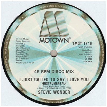 STEVIE WONDER - I JUST CALL TO SAY I LOVE YOU (VDE-NUEVO/SELLADO) | 12" MAXI SINGLE VINILO USADO