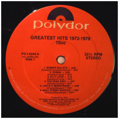 10CC - GREATEST HITS 1972-1978 | VINILO USADO