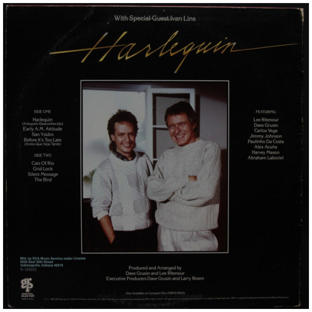 DAVE GRUSIN & LEE RITENOUR - HARLEQUIN (VDE-NUEVO/SELLADO) | VINILO USADO
