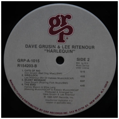 DAVE GRUSIN & LEE RITENOUR - HARLEQUIN (VDE-NUEVO/SELLADO) | VINILO USADO