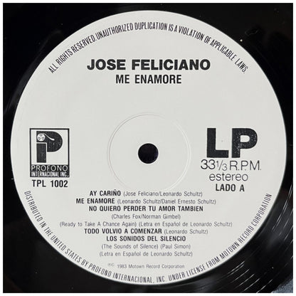 JOSE FELICIANO - ME ENAMORE (VDE/NUEVO-SELLADO) | VINILO USADO