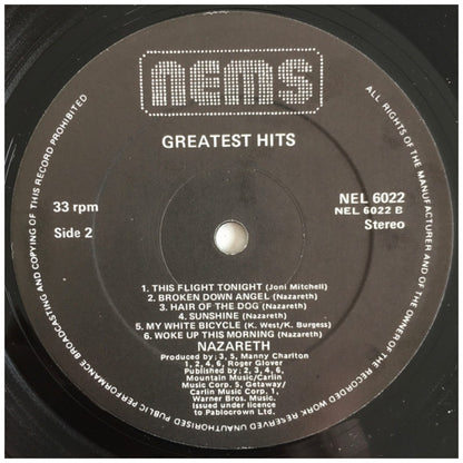 NAZARETH - GREATEST HITS (VDE-NUEVO/SELLADO) | VINILO USADO