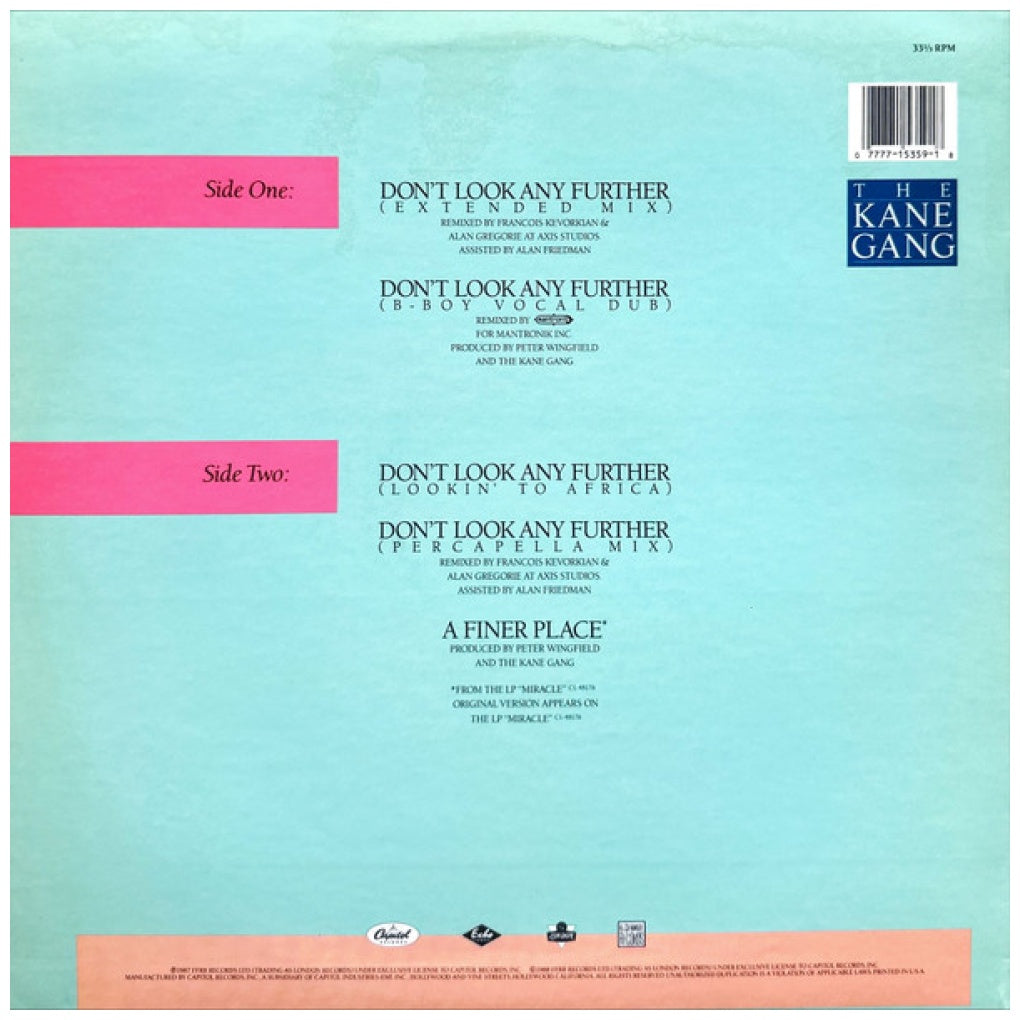 KANE GANG - DON'T LOOK ANY FURTHER (VDE-NUEVO/SELLADO) | 12" MAXI SINGLE VINILO USADO