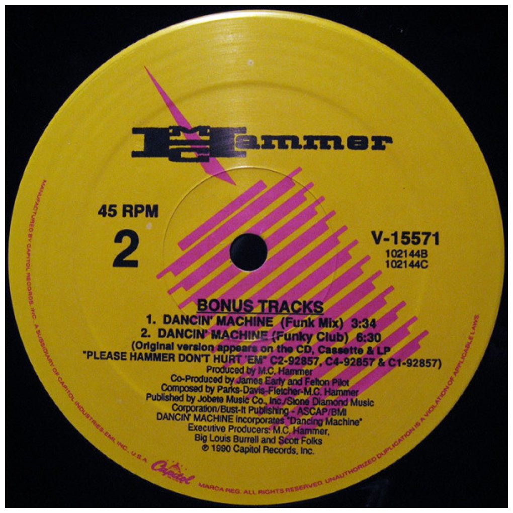 MC HAMMER - U CAN'T TOUCH THIS | 12" MAXI SINGLE VINILO USADO