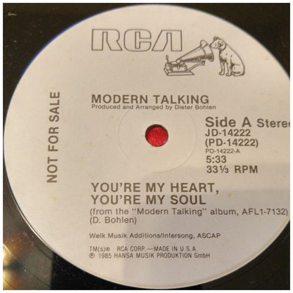 MODERN TALKING - YOU'RE MY HEART, YOU'RE MY SOUL (PROMO EDITION) | 12" MAXI SINGLE VINILO USADO