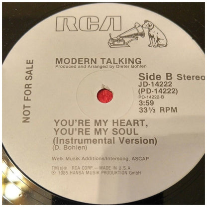 MODERN TALKING - YOU'RE MY HEART, YOU'RE MY SOUL (PROMO EDITION) | 12" MAXI SINGLE VINILO USADO