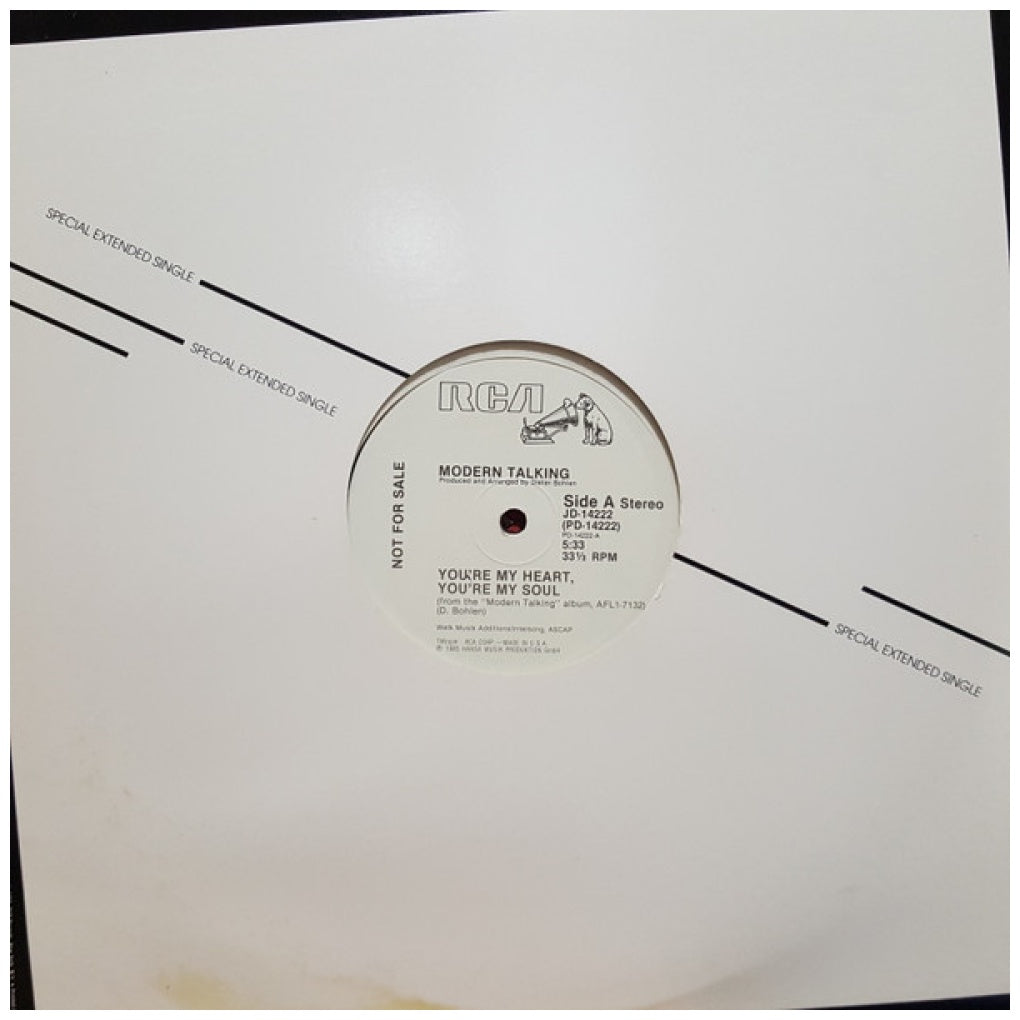 MODERN TALKING - YOU'RE MY HEART, YOU'RE MY SOUL (PROMO EDITION) | 12" MAXI SINGLE VINILO USADO