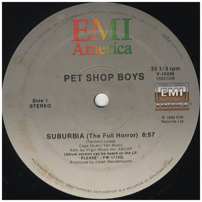 PET SHOP BOYS - SUBURBIA | 12" MAXI SINGLE VINILO USADO