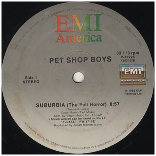 PET SHOP BOYS - SUBURBIA | 12" MAXI SINGLE VINILO USADO