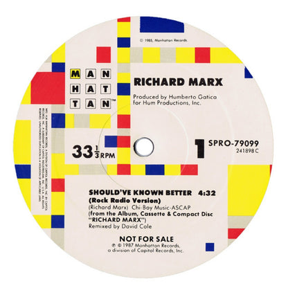 RICHARD MARX - SHOULD'VE KNOWN BETTER | 12" MAXI SINGLE VINILO USADO
