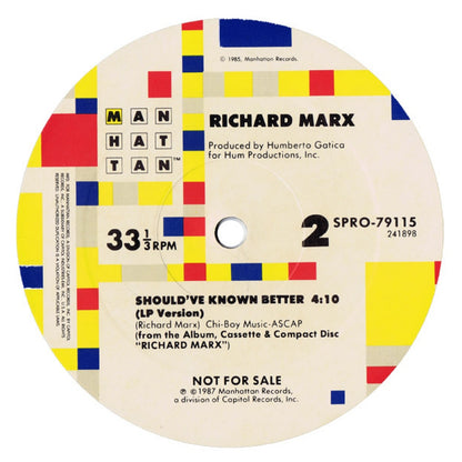 RICHARD MARX - SHOULD'VE KNOWN BETTER | 12" MAXI SINGLE VINILO USADO