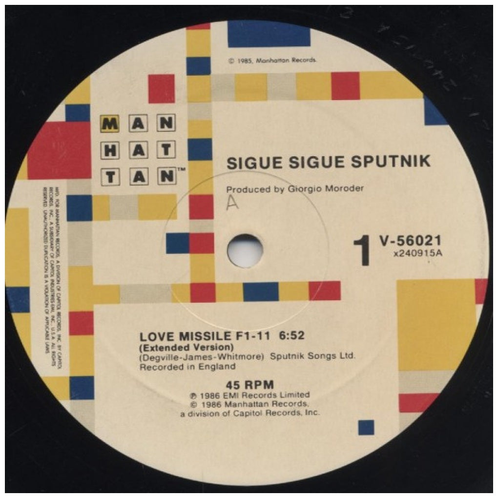 SIGUE SIGUE-SPUTNIK - LOVE MISSILE F1-11 | 12" MAXI SINGLE VINILO USADO