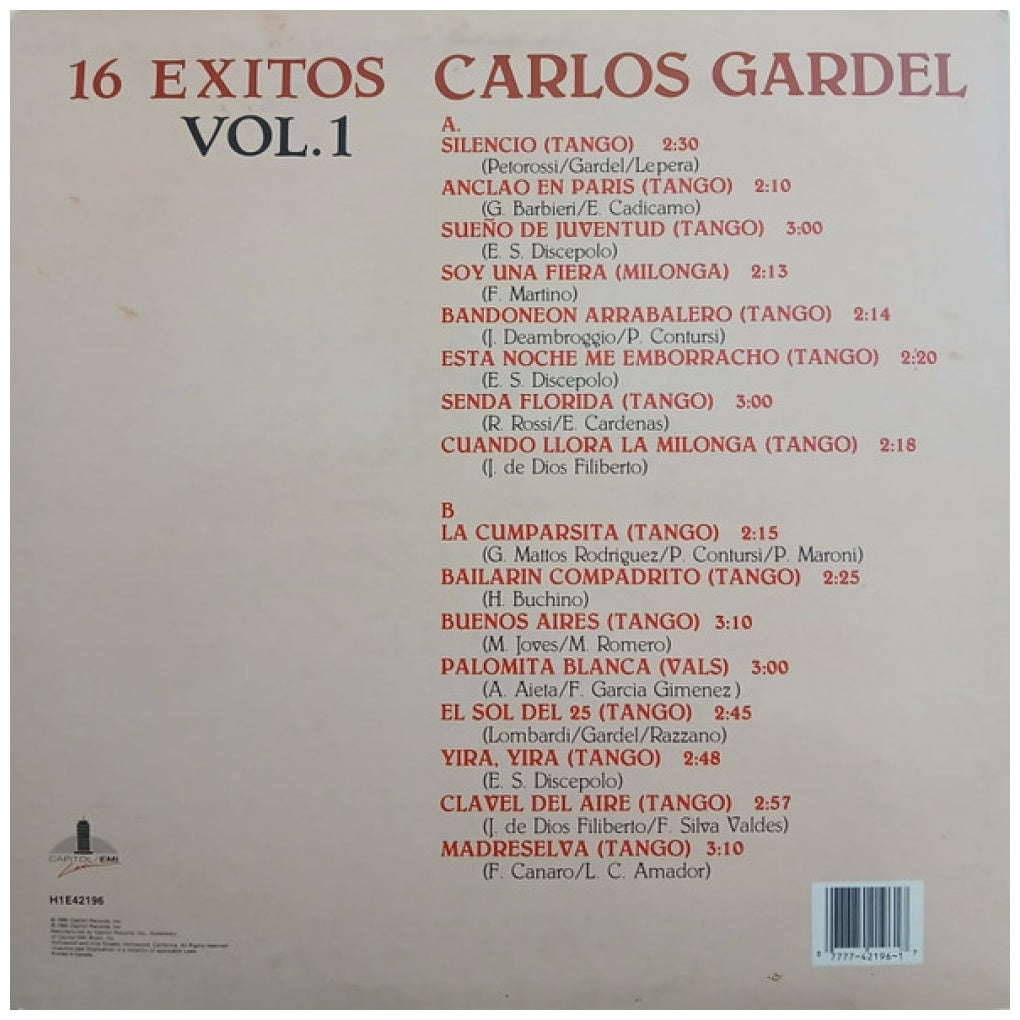 CARLOS GARDEL - 16 GRANDES EXITOS VOL.1 | VINILO USADO