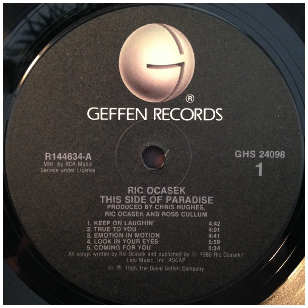 RIC OCASEK - THIS SIDE OF PARADISE (VDE-NUEVO/SELLADO) | VINILO USADO