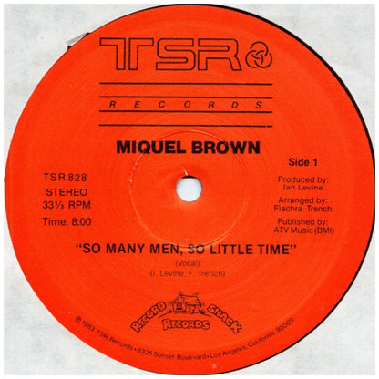 MIQUEL BROWN - SO MANY MAN - SO LITTLE TIME | 12" MAXI SINGLE USADO