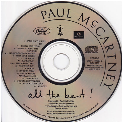 PAUL McCARTNEY - ALL THE BEST | CD USADO