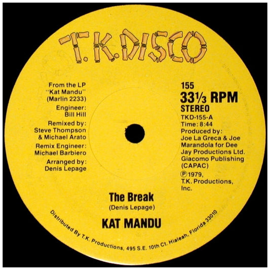 KAT MANDU - THE BREAK | 12" MAXI SINGLE VINILO USADO
