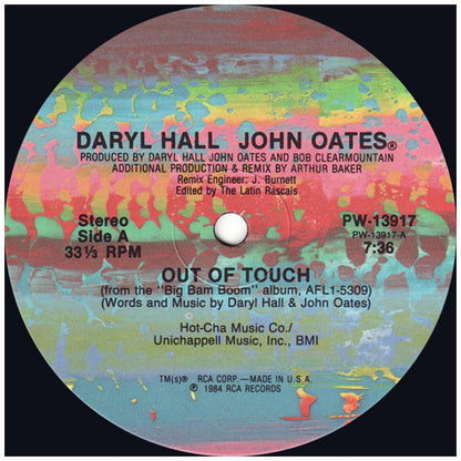 DARYL HALL AND JOHN OATES - OUT OF TOUCH | 12" MAXI SINGLE USADO