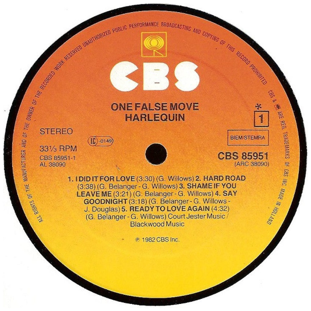 HARLEQUIN - ONE FALSE MOVE | VINILO USADO