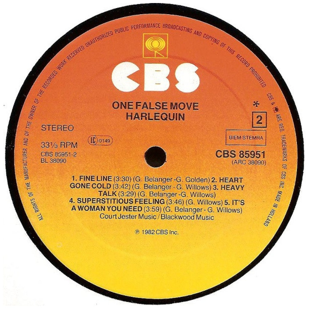 HARLEQUIN - ONE FALSE MOVE | VINILO USADO