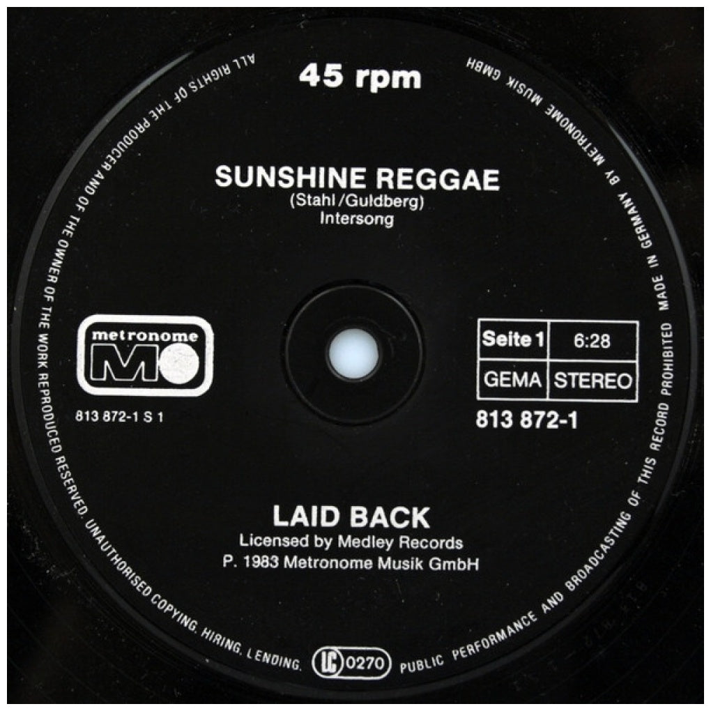 LAID BACK - SUNSHINE REGGAE | 12" MAXI SINGLE VINILO USADO