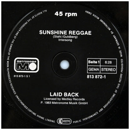 LAID BACK - SUNSHINE REGGAE | 12" MAXI SINGLE VINILO USADO