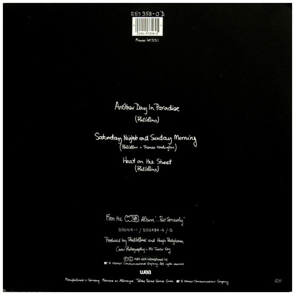 PHIL COLLINS - ANOTHER DAY IN PARADISE | 12" MAXI SINGLE VINILO USADO