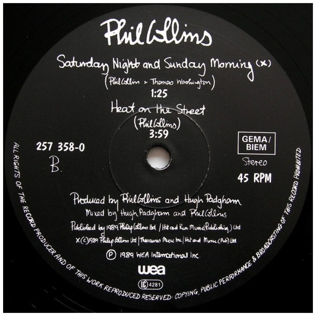 PHIL COLLINS - ANOTHER DAY IN PARADISE | 12" MAXI SINGLE VINILO USADO