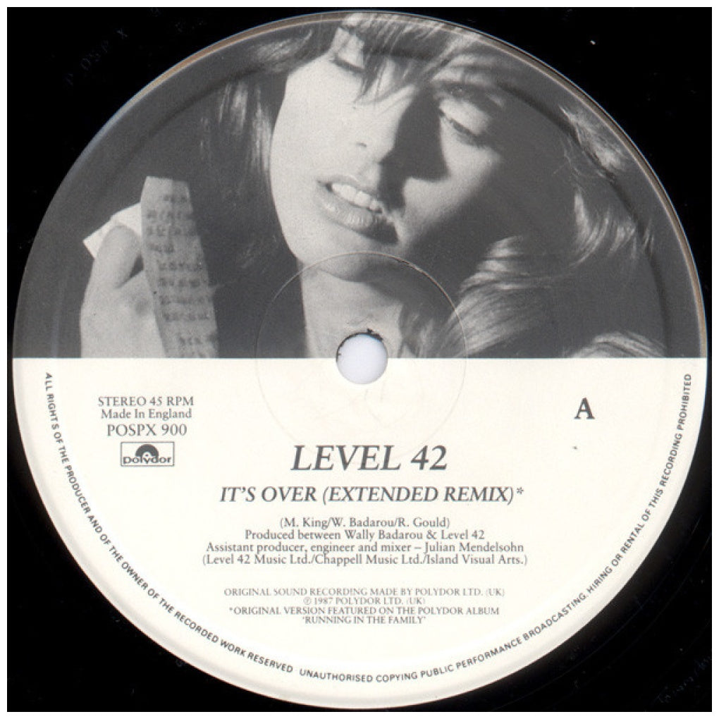 LEVEL 42 - IT'S OVER | 12" MAXI SINGLE VINILO USADO