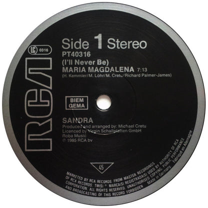 SANDRA - (I'LL NEVER BE) MARIA MAGDALENA | 12" MAXI SINGLE VINILO USADO