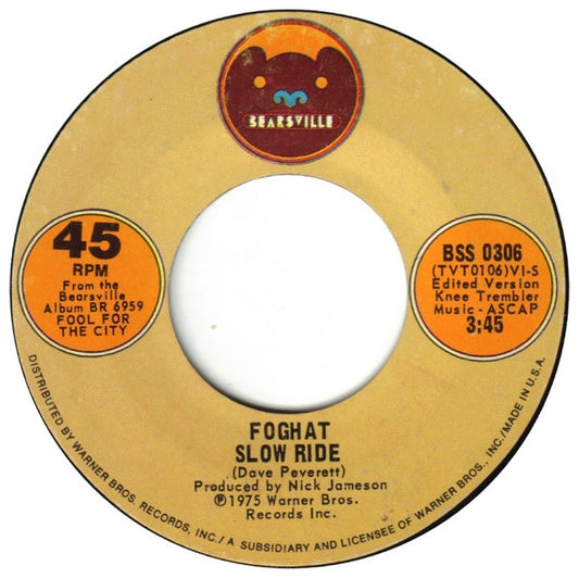 FOGHAT - SLOW RIDE | 7" SINGLE VINILO USADO