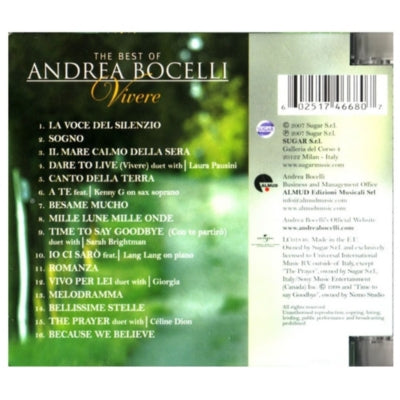 ANDREA BOCELLI - THE BEST OF ANDREA BOCELLI VIVERE | CD