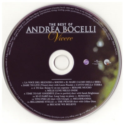 ANDREA BOCELLI - THE BEST OF ANDREA BOCELLI VIVERE | CD
