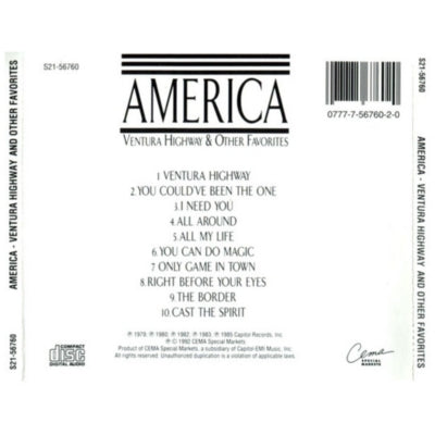 AMERICA - VENTURE HIGHWAY & OTHER FAVORITES | CD