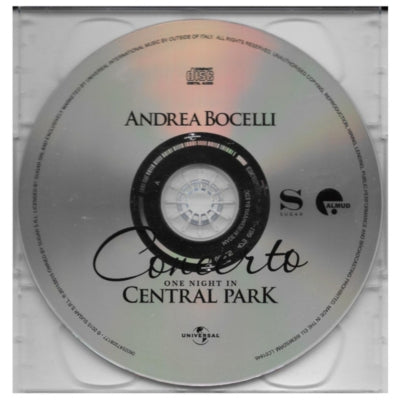 ANDREA BOCELLI - CONCERTO ONE NIGHT IN CENTRAL PARK | CD