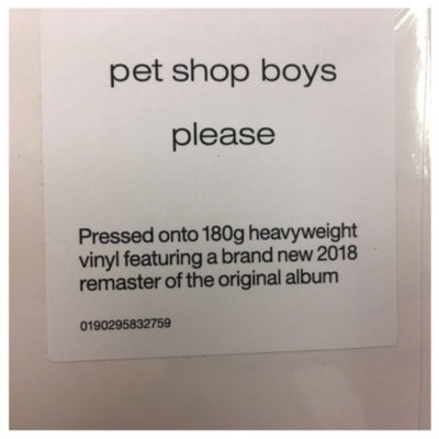 PET SHOP BOYS - PLEASE | VINILO